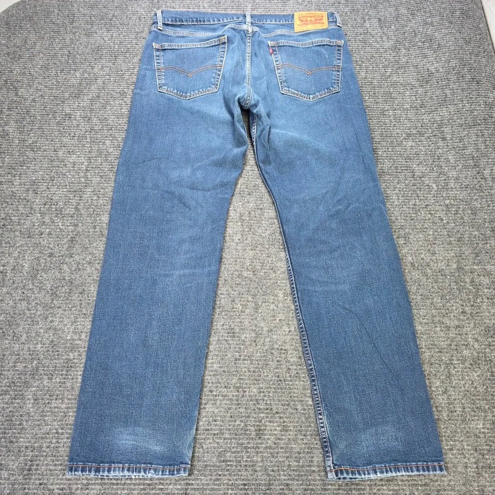 Levis 505 Regular Fit Jeans Men's Size 36x32 Blue Medium Wash Straight Leg Denim